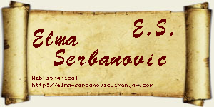 Elma Šerbanović vizit kartica